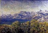 View Canvas Paintings - View of Ventimiglia